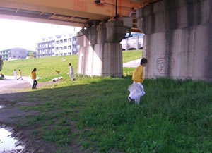 荒川土手掃除写真