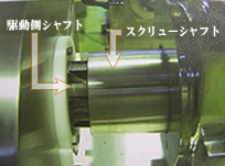 駆動シャフトとスクリューシャフト