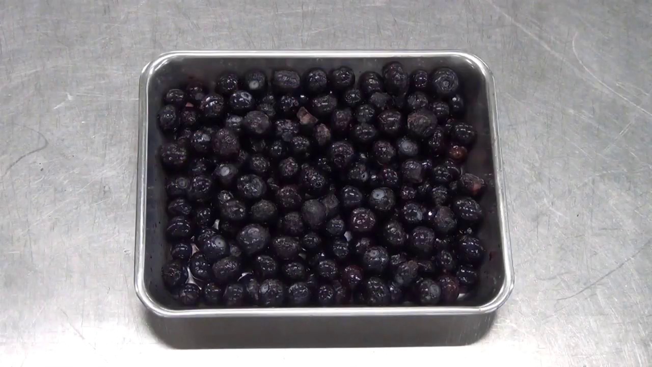 ブルーベリーの粉砕動画